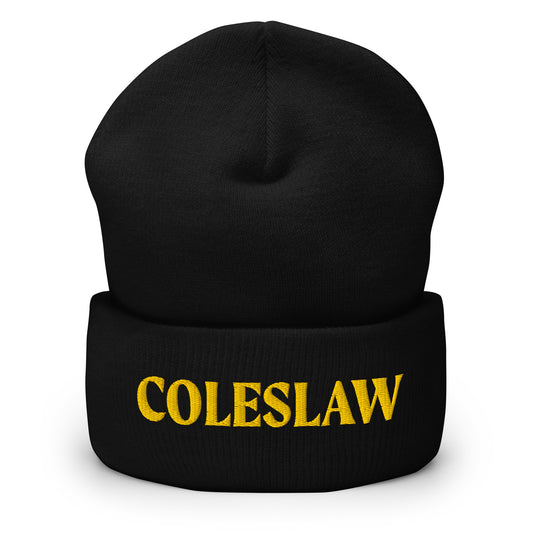 Black Coleslaw Cuffed Beanie