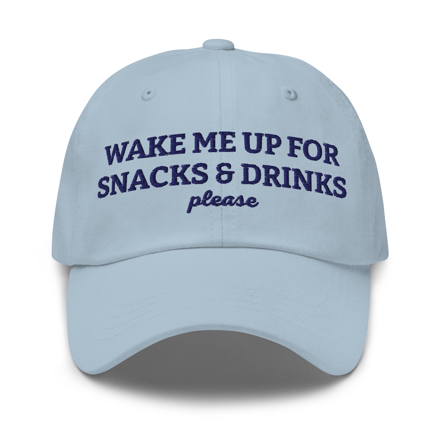 Blue - Wake me up for snacks and drinks please dad hat