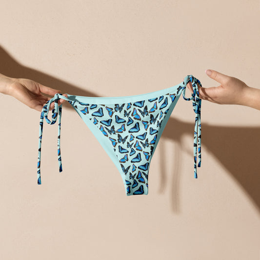 Blue Butterfly Bikini Bottom