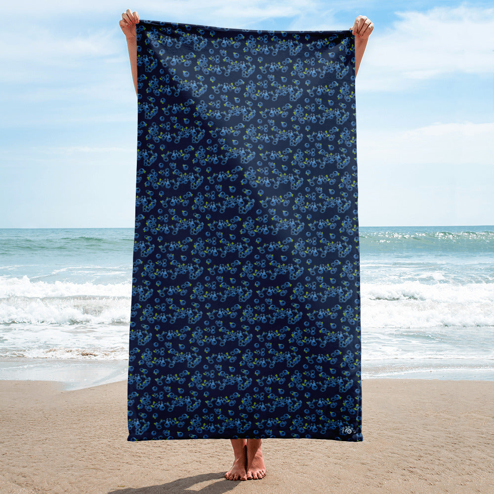 Blueberries Beach Towel