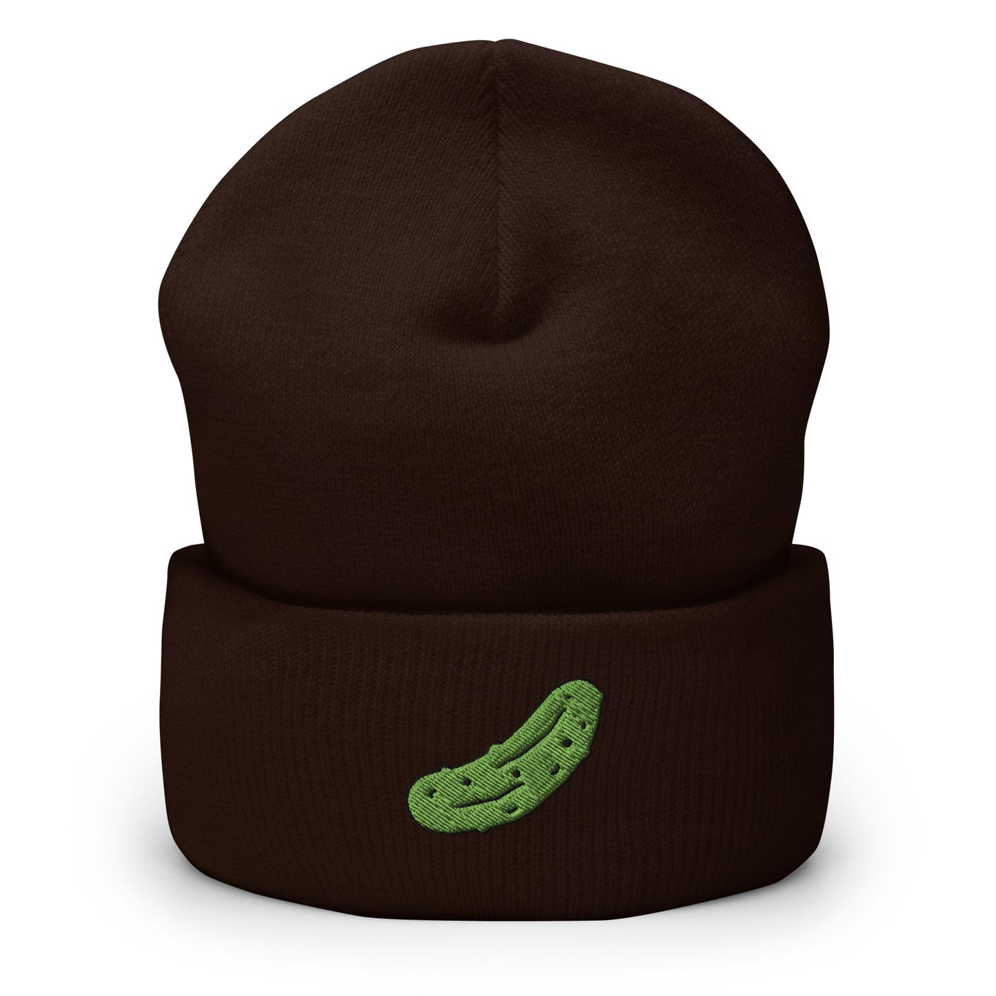 Brown Pickle Cuffed Beanie