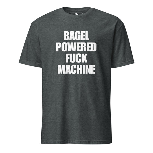 Dark Gray Bagel Powered Fuck Machine T-Shirt