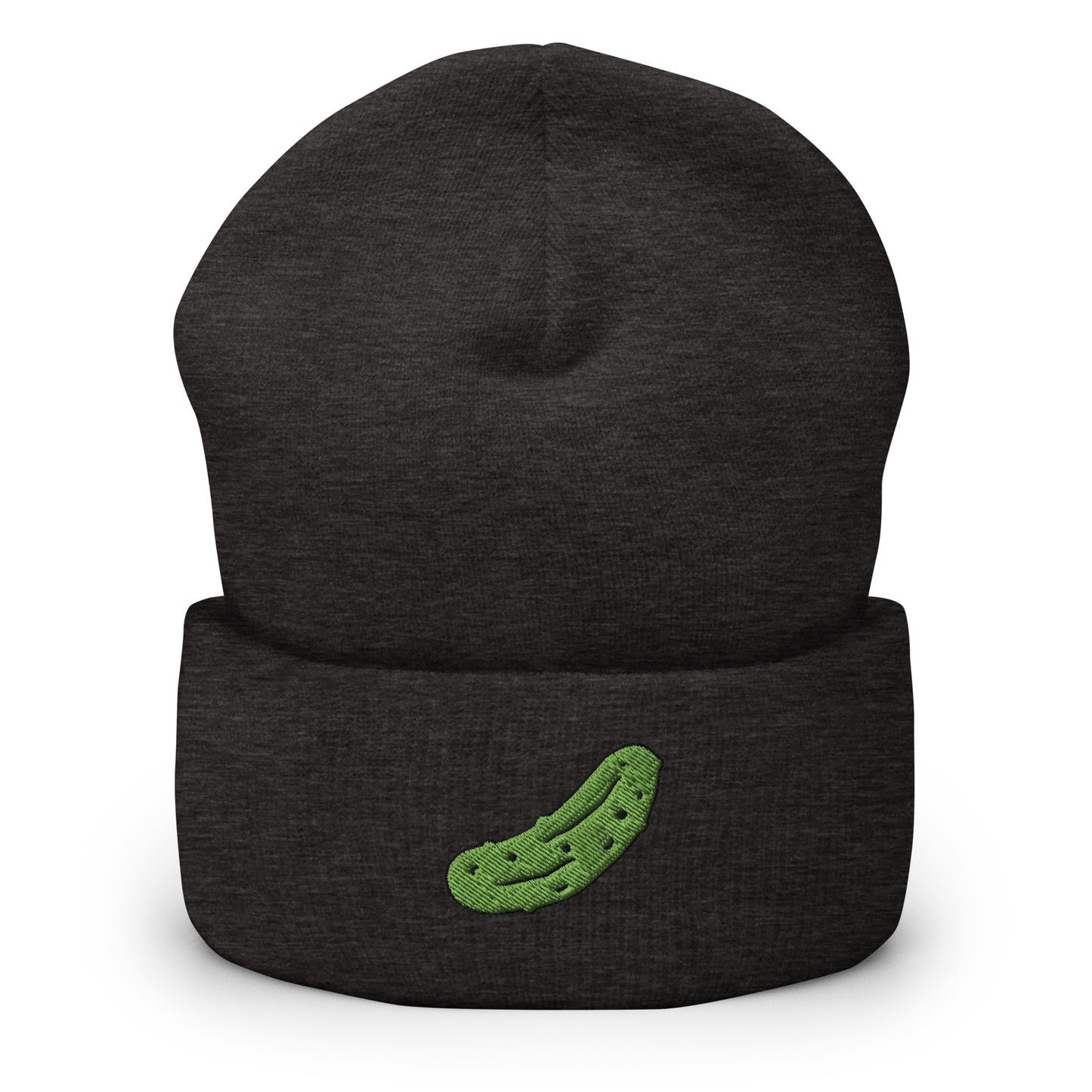 Dark Gray Pickle Cuffed Beanie
