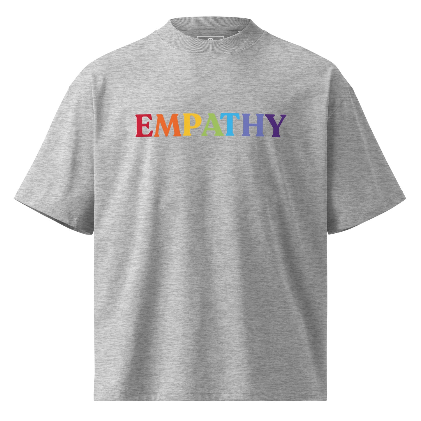 Gray Organic Oversized High Neck Empathy T-shirt