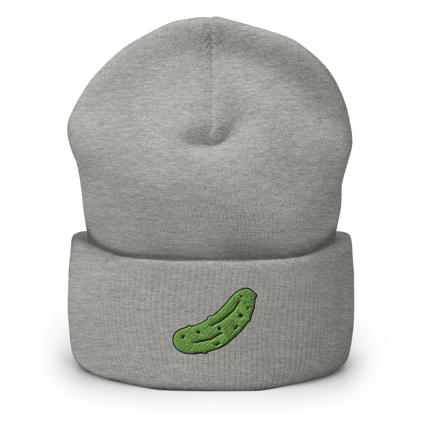 Gray Pickle Cuffed Beanie
