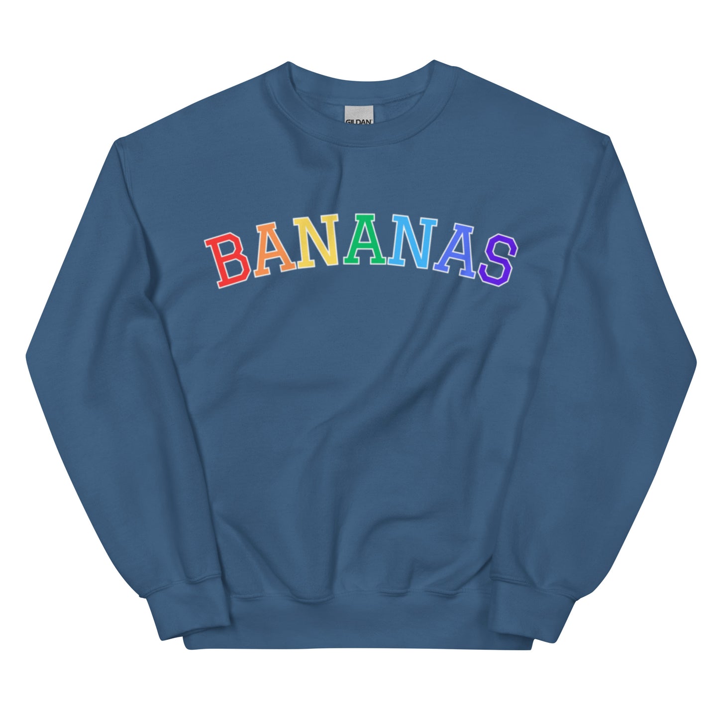 Indigo Blue Rainbow Bananas Sweatshirt