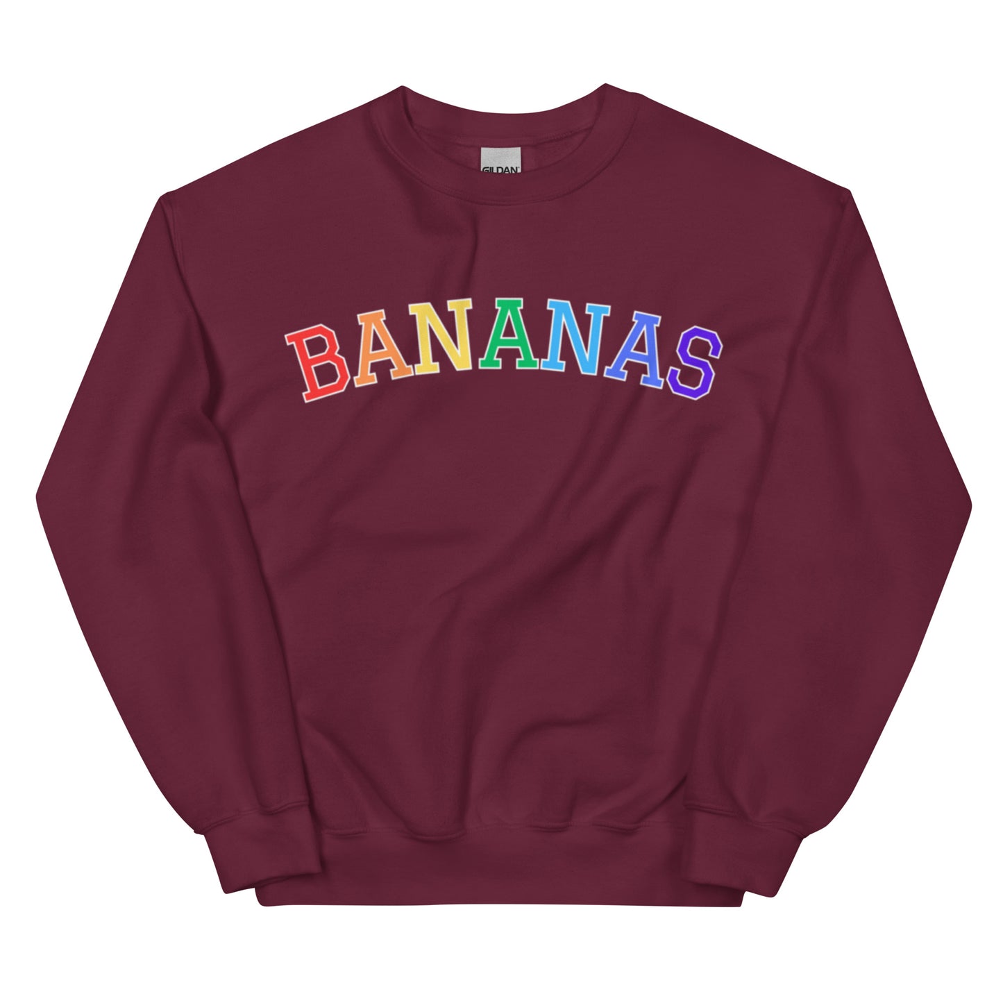 Maroon Rainbow Bananas Sweatshirt