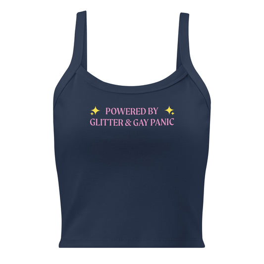 Navy Powered By Glitter & Gay Panic Tank Top