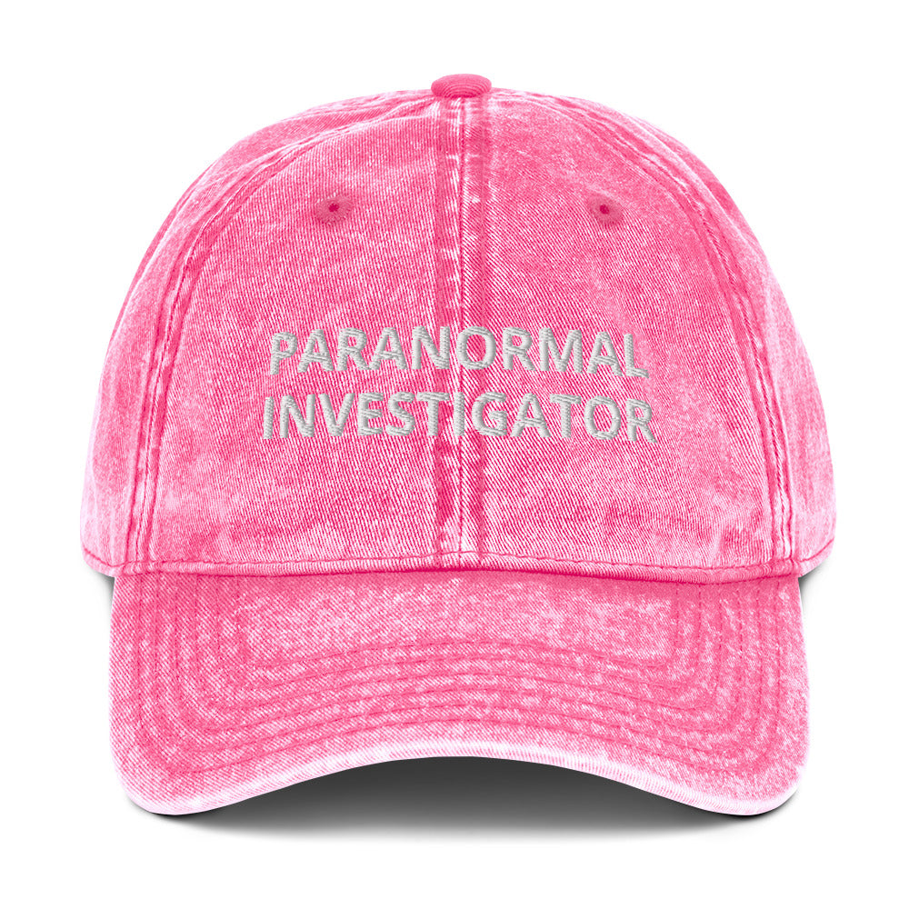 Pink Paranormal Investigator Vintage Dad Hat