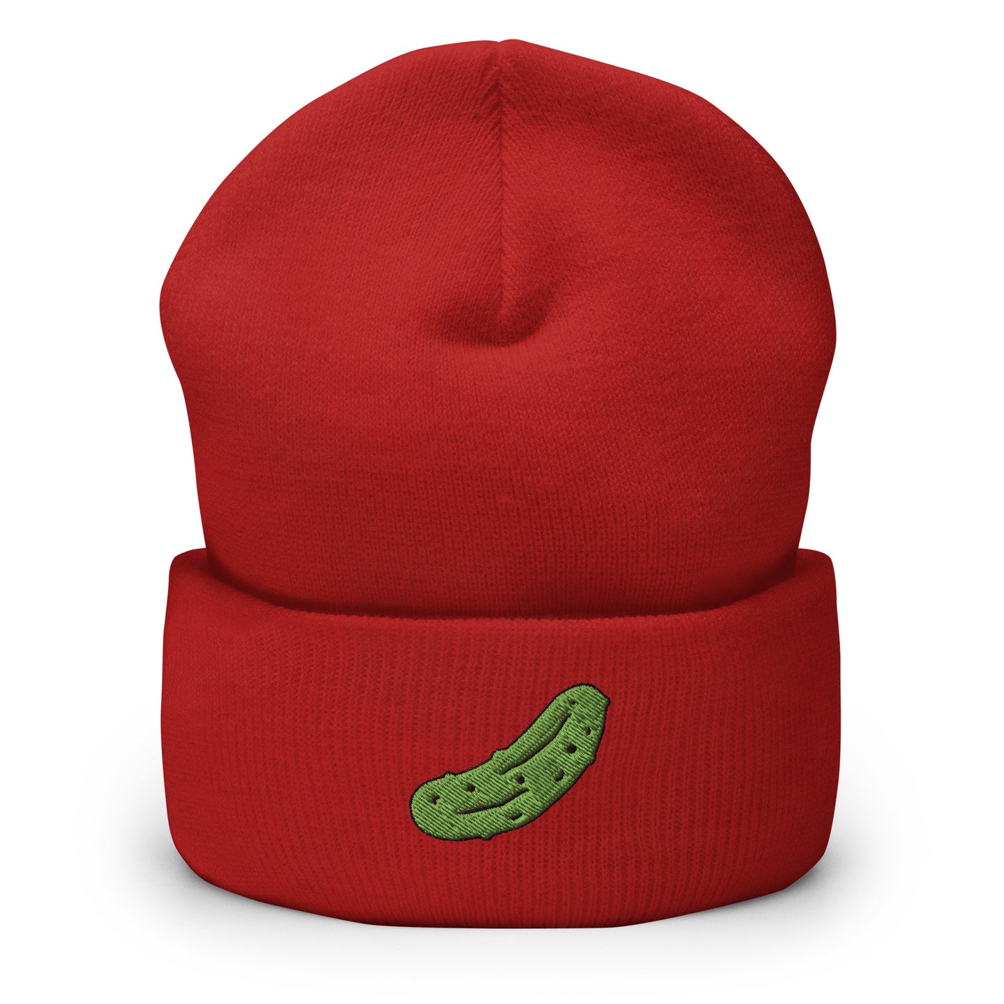 Red Pickle Cuffed Beanie