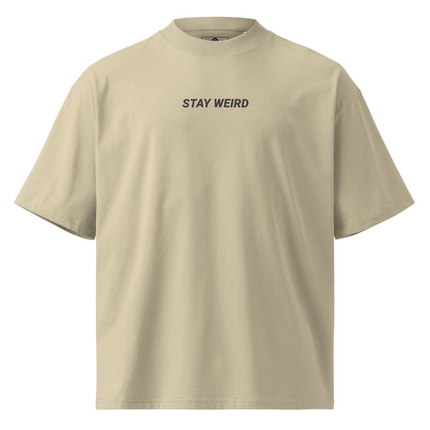 Stone Stay Weird Organic Oversized High Neck T-Shirt