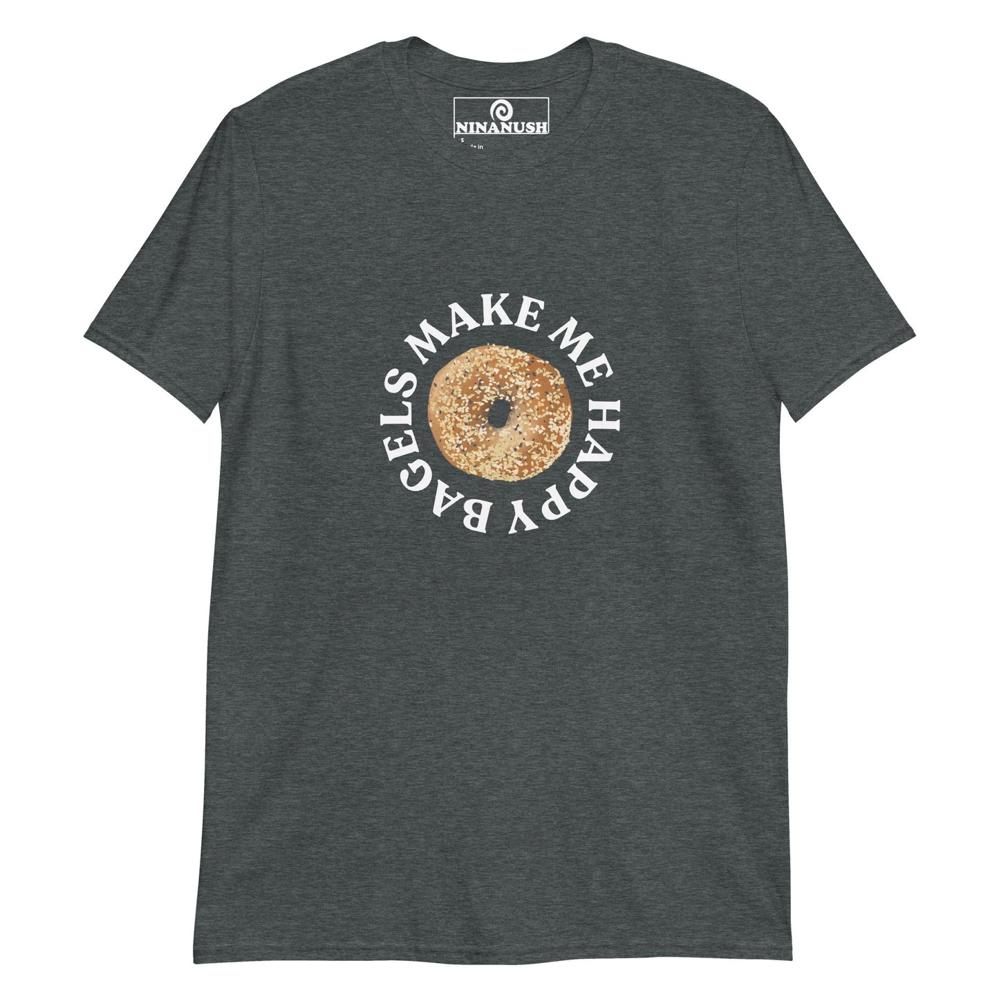 Bagels Make Me Happy T-Shirt - ninanush