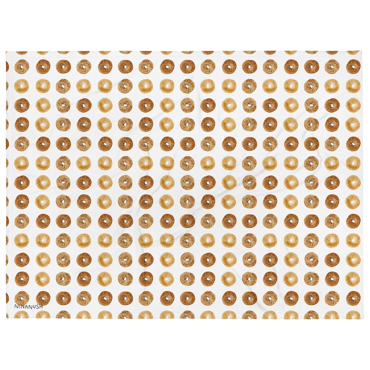Bagels Throw Blanket - ninanush