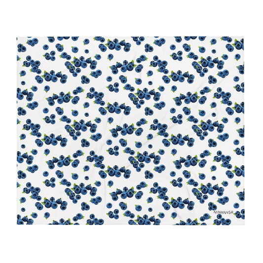 Blueberries Throw Blanket - ninanush
