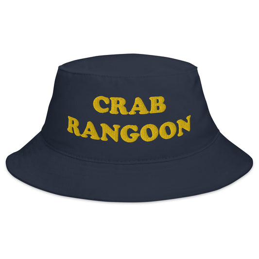 Navy Crab Rangoon Bucket Hat - Love Crab Rangoon? Looking for a funny foodie hat? This Crab Rangoon Bucket Hat is just what you need! It's a quirky hat that's comfortable and comes in a variety of colors with "Charcuterie King", expertly embroidered across the front. The perfect weird hat for Crab Rangoon enthusiasts and foodies of all kinds.