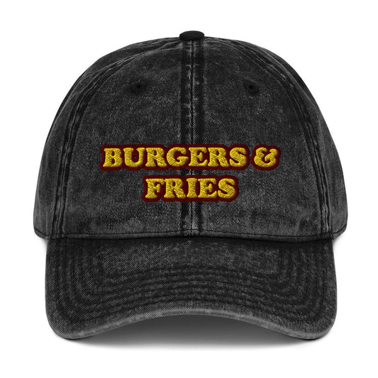 Burgers and Fries Vintage Dad Hat - ninanush