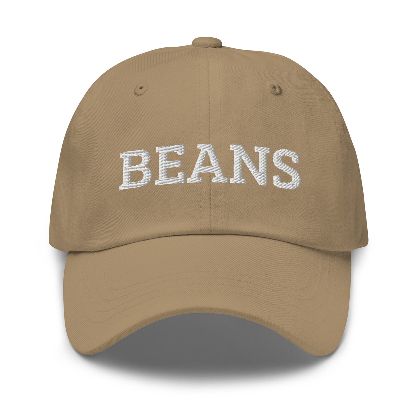 Khaki Beans Dad Hat from Nina's Funky Shop by ninanush - Love beans? Looking for a funny foodie gift? This dad hat is not just for dads! Our Beans Hat is the best funny foodie hat and just what you need. This classic unisex dad hat has a low profile, adjustable strap, and a curved visor. Eat your favorite beans and add a little personality to your everyday funky style.
