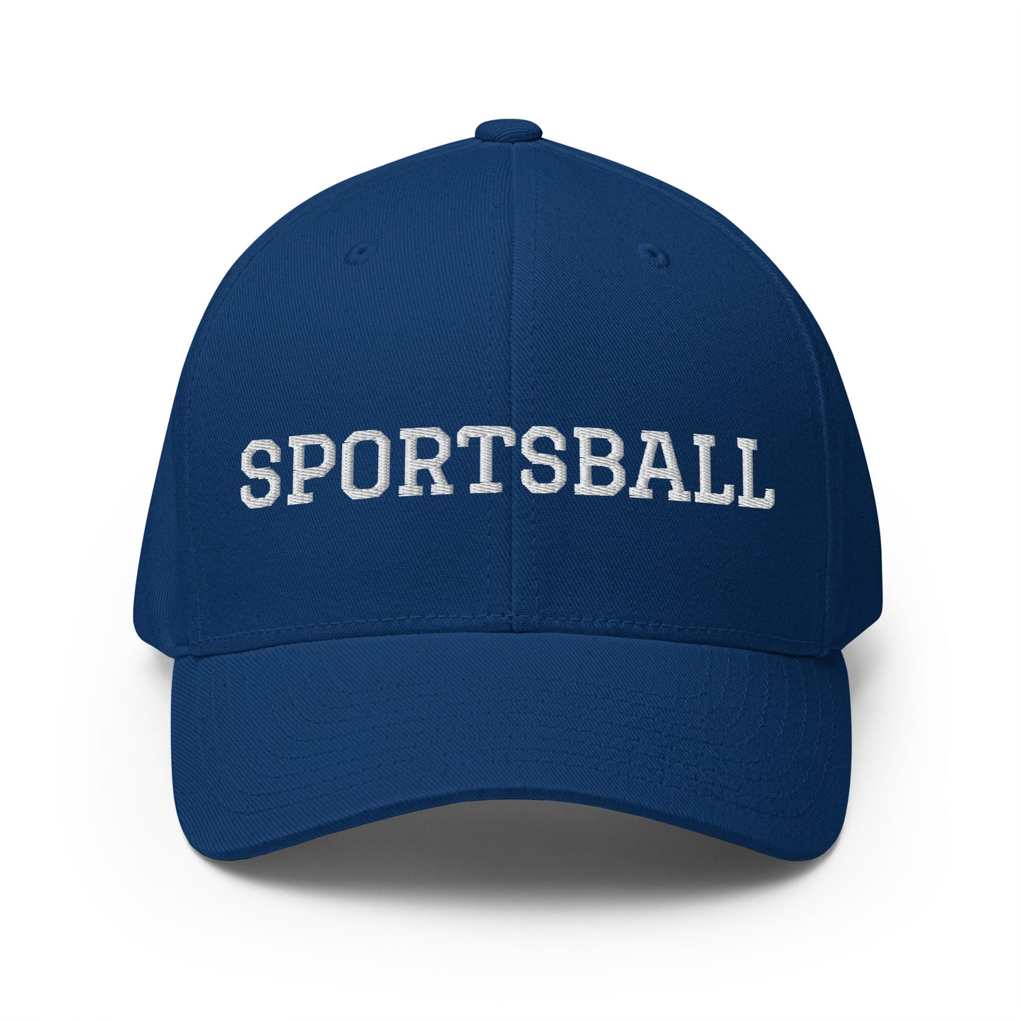 Blue - This Sportsball Hat is funny, sarcastic and perfect for all your game day activities. Available in two sizes with an elastic stretch band, this hat is comfortable, comes in a variety of colors and is made just for you. It has an athletic shape with a curved visor and a sarcastic sports fan design, expertly embroidered on the front.