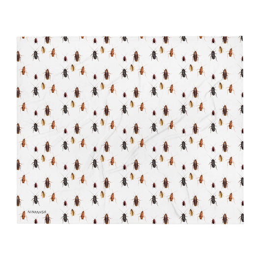 Cockroaches Throw Blanket - ninanush
