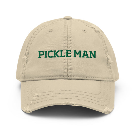 Khaki pickle man hat from Nina's Funky Shop by ninanush - PICKLE MAN ⚡ This funny dad hat for pickle lovers is comfortable, unique and made just for you. The pickle man hat is a weird hat that stands out and adds a little personality to your style. Eat your favorite pickles in our pickle enthusiast hat or give it as a funny gift for pickle lovers and foodies of all kinds.