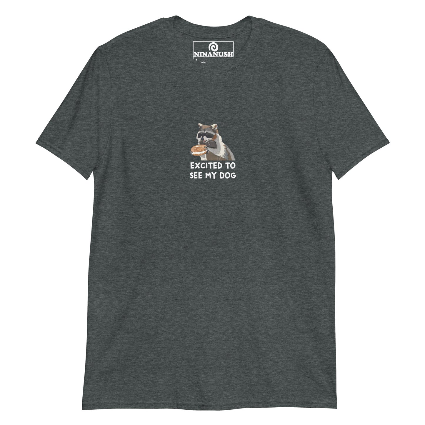 Excited To See My Dog Raccoon Bagel T-Shirt - ninanush