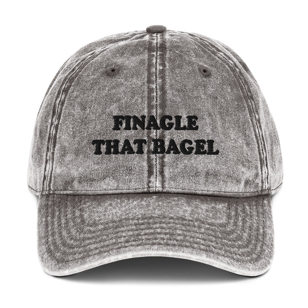 Finagle That Bagel Vintage Dad Hat - ninanush