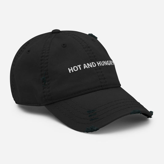 Hot And Hungry Distressed Dad Hat - ninanush