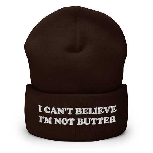 I Can't Believe I'm Not Butter Cuffed Beanie - ninanush