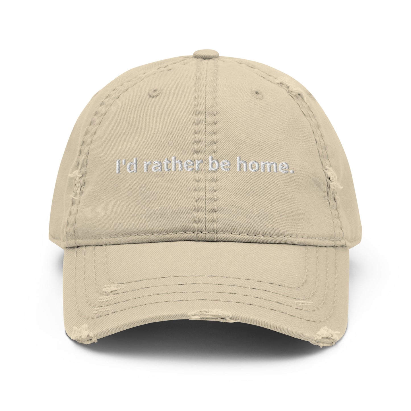 I'd Rather Be Home Distressed Dad Hat - ninanush