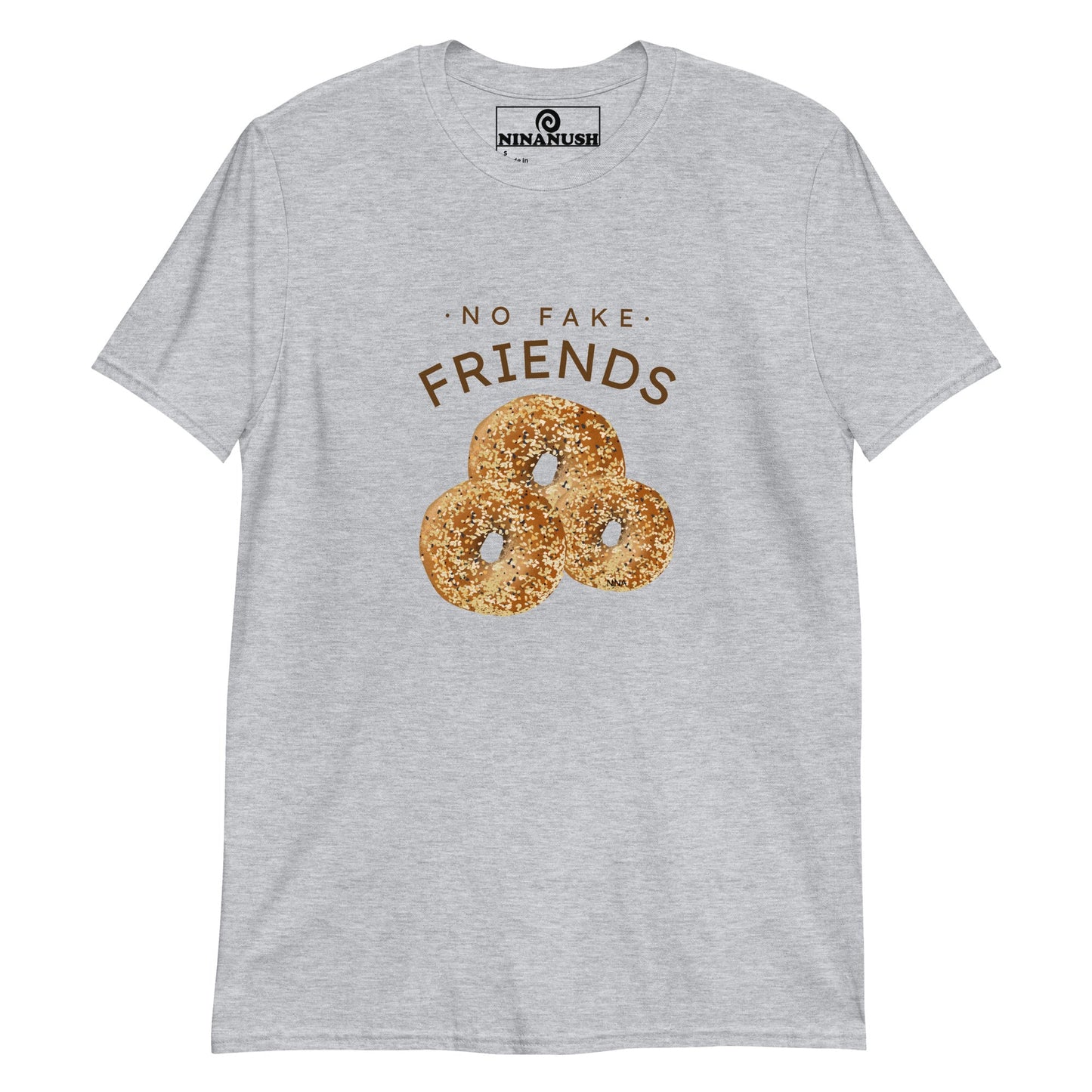No Fake Friends Bagels T-Shirt - ninanush