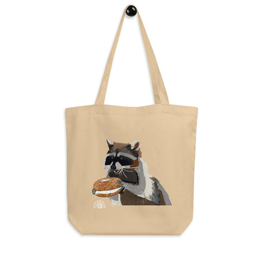 Raccoon and Bagel Eco Tote Bag - ninanush