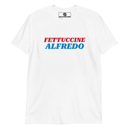 Red White & Blue Fettuccine Alfredo T-Shirt - ninanush