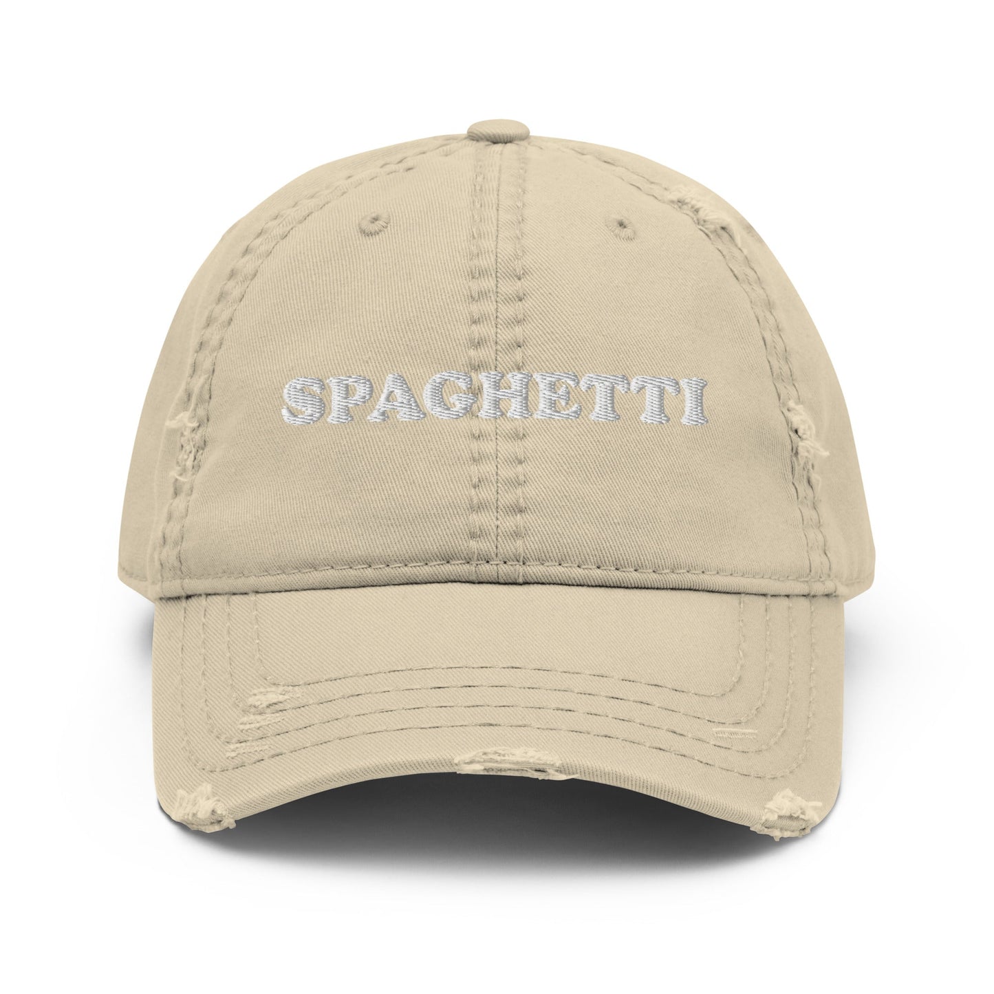 Spaghetti Distressed Dad Hat - ninanush
