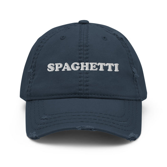 Spaghetti Distressed Dad Hat - ninanush