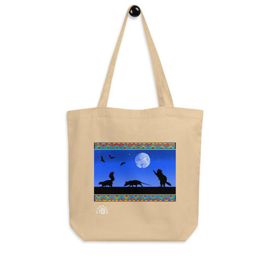 Trash Cats Night Stroll Eco Tote Bag - ninanush