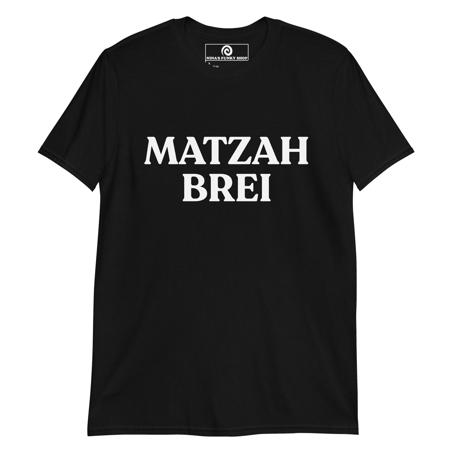 Black Funny Passover T-shirt - Love matzah brei? This funny Passover T-shirt is just what you need! It's soft, comfortable and comes in a variety of colors with a funny foodie design for matzah brei enthusiasts, expertly printed on the front. The perfect statement tee for Passover. Stand out in our sarcastic graphic tees and funny foodie apparel. Designed by Nina and made just for you!