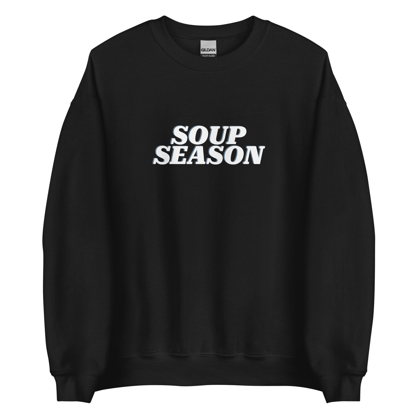 Black Soup Season Sweatshirt from Nina's Funky Shop by ninanush - Do you love soup? Looking for a funny gift for a friend? Our Soup Season Crew Neck Sweatshirt is soft, comfortable and just what you need. It's a unisex foodie sweatshirt that comes in a variety of colors with "soup season", expertly printed on the front. A funny foodie sweatshirt for cozy nights in or stand out soup lover streetwear.