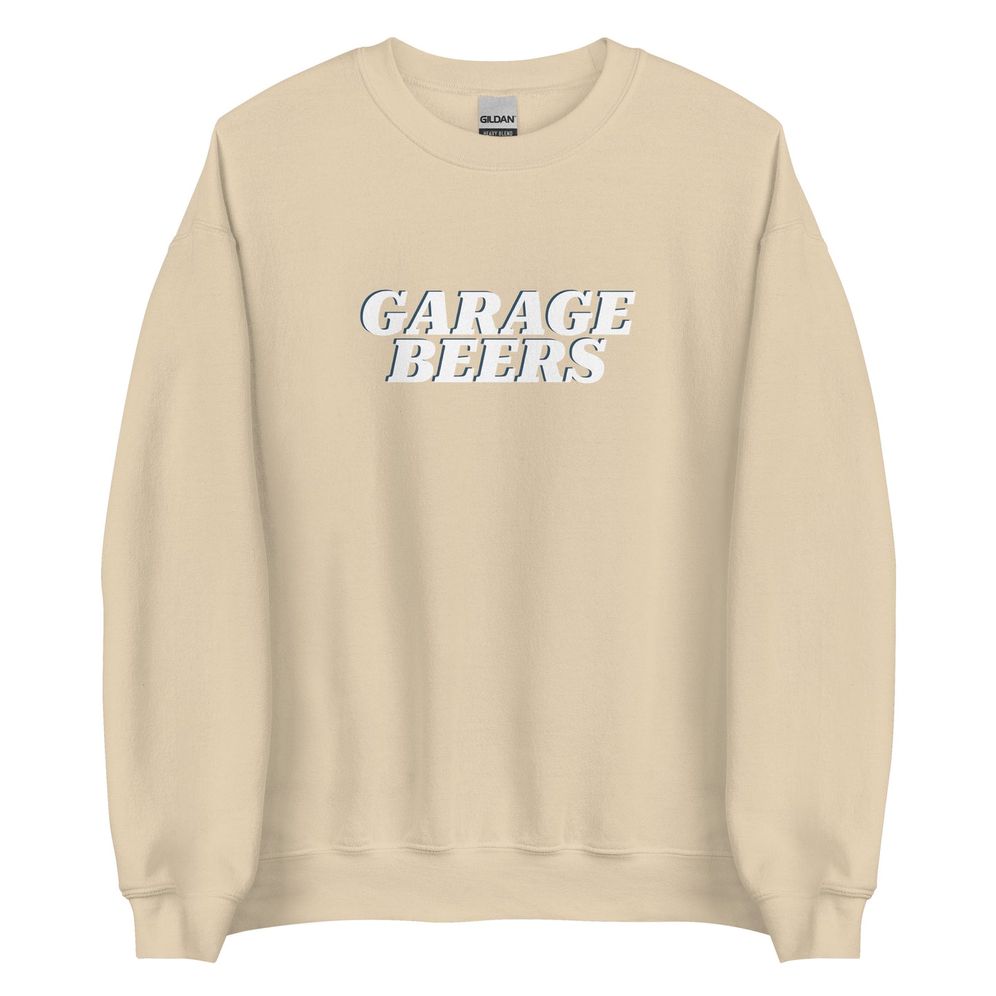 Beige Garage Beers Sweatshirt from Nina's Funky Shop by ninanush - Do you love beer? Looking for a funny gift for a friend? Our Garage Beers Crew Neck Sweatshirt is soft, comfortable and just what you need. It's a unisex sweatshirt that comes in a variety of colors with "Garage Beers", expertly printed on the front. A funny foodie sweatshirt and stand out beer lover streetwear.