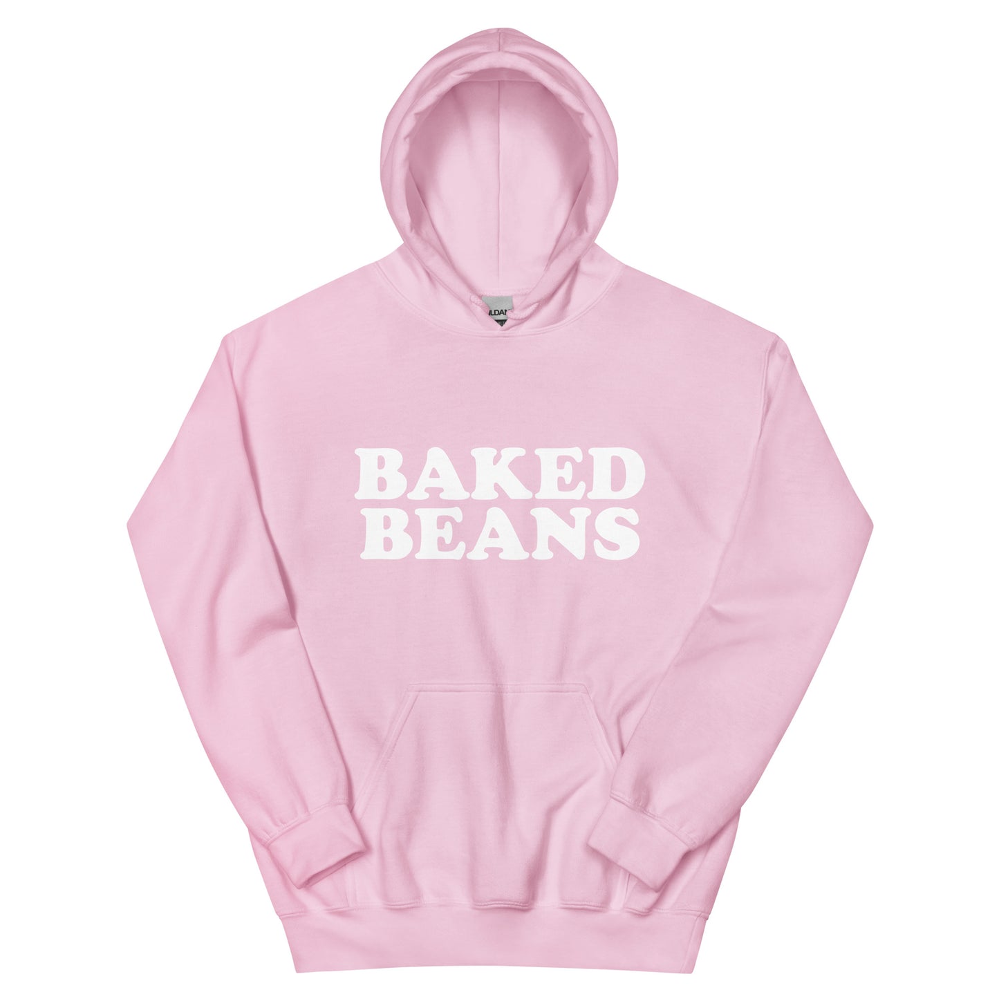 Light Pink Baked Beans Hoodie - Love baked beans? Looking for a gift for a baked beans enthusiast? Our Baked Beans Hoodie is soft, comfortable and made just for you! It's a funny hoodie that's perfect for everyday streetwear. Make a statement and eat your favorite baked beans.
