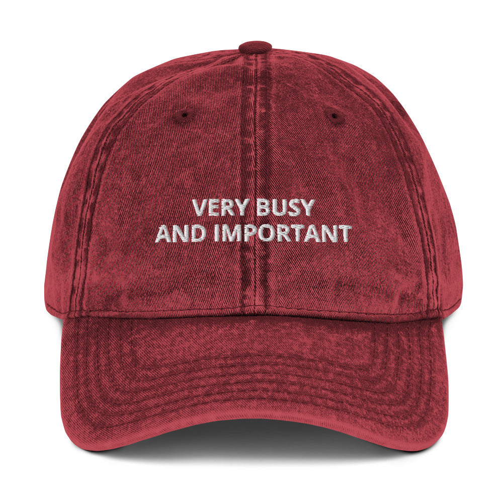Very Busy And Important Vintage Dad Hat