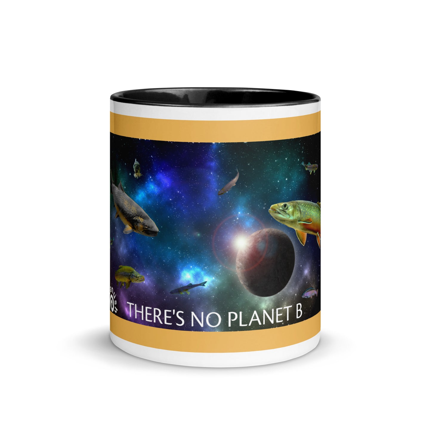 Add a little personality to your mug collection with this funky mug with an original design of trouterspace and the meaningful saying, "There's No Planet B". This unique ceramic mug comes in a variety of colors, the design is hand drawn by Nina and it's made just for you.