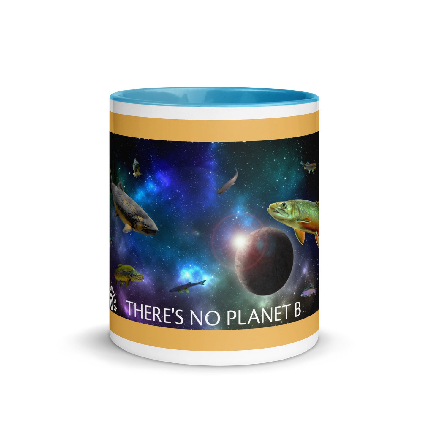 Add a little personality to your mug collection with this funky mug with an original design of trouterspace and the meaningful saying, "There's No Planet B". This unique ceramic mug comes in a variety of colors, the design is hand drawn by Nina and it's made just for you.