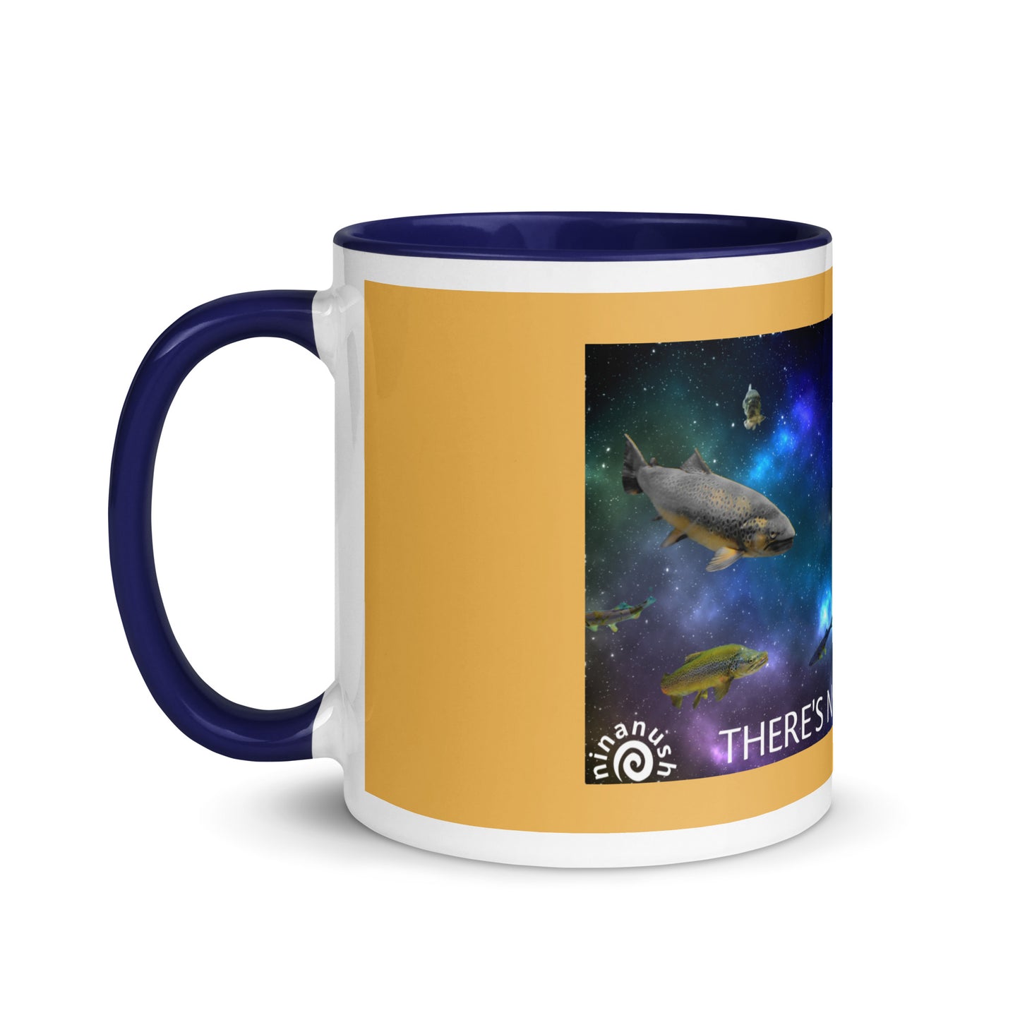 Add a little personality to your mug collection with this funky mug with an original design of trouterspace and the meaningful saying, "There's No Planet B". This unique ceramic mug comes in a variety of colors, the design is hand drawn by Nina and it's made just for you.