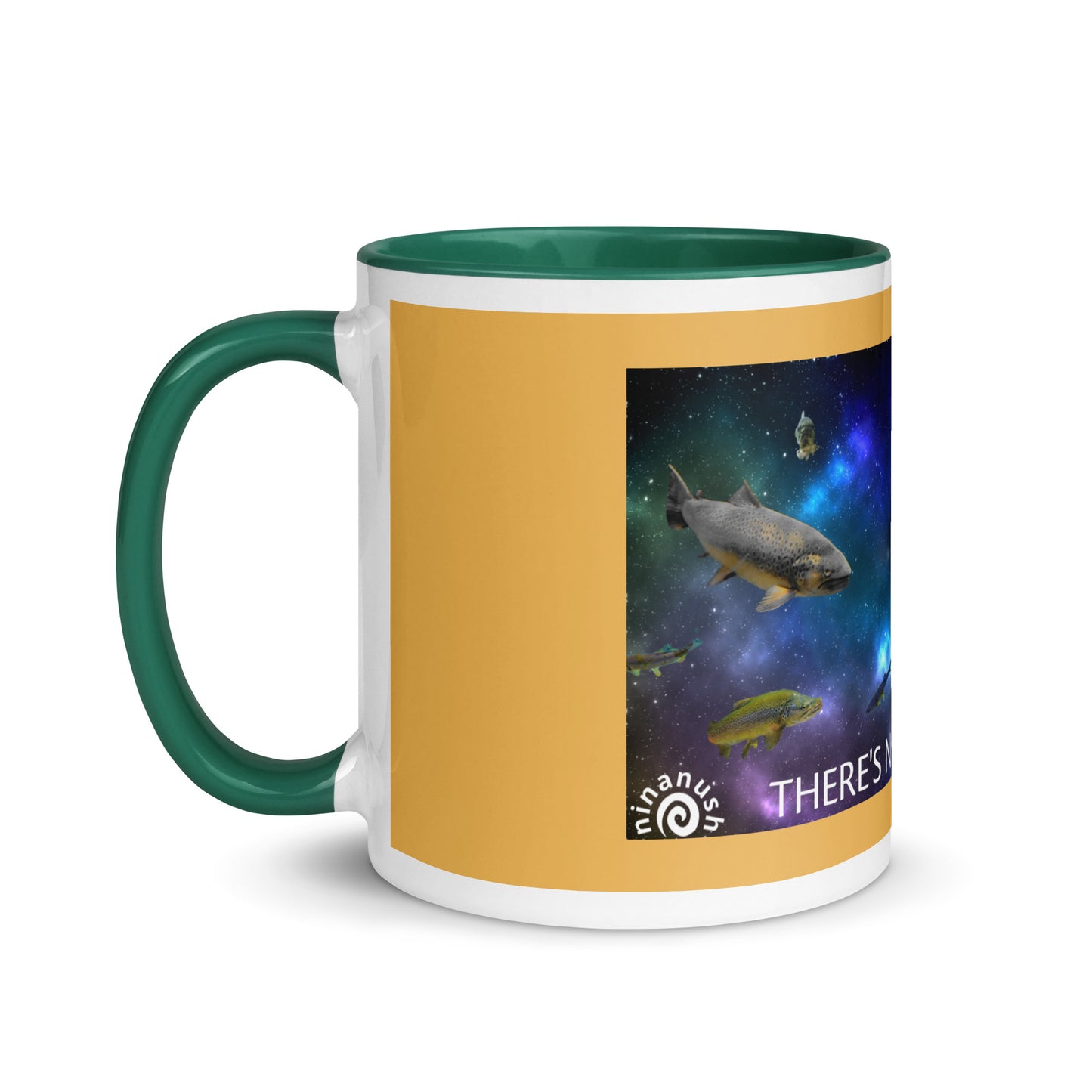 Add a little personality to your mug collection with this funky mug with an original design of trouterspace and the meaningful saying, "There's No Planet B". This unique ceramic mug comes in a variety of colors, the design is hand drawn by Nina and it's made just for you.