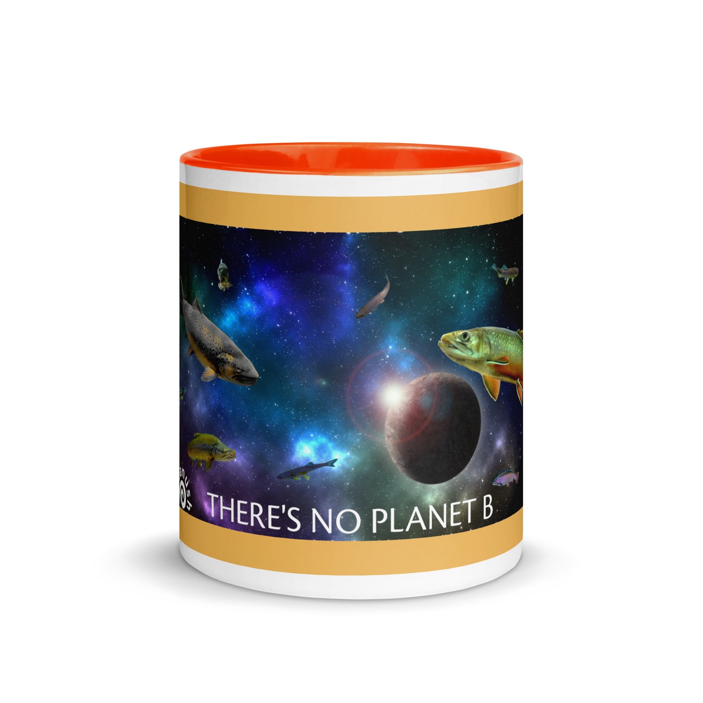 Add a little personality to your mug collection with this funky mug with an original design of trouterspace and the meaningful saying, "There's No Planet B". This unique ceramic mug comes in a variety of colors, the design is hand drawn by Nina and it's made just for you.