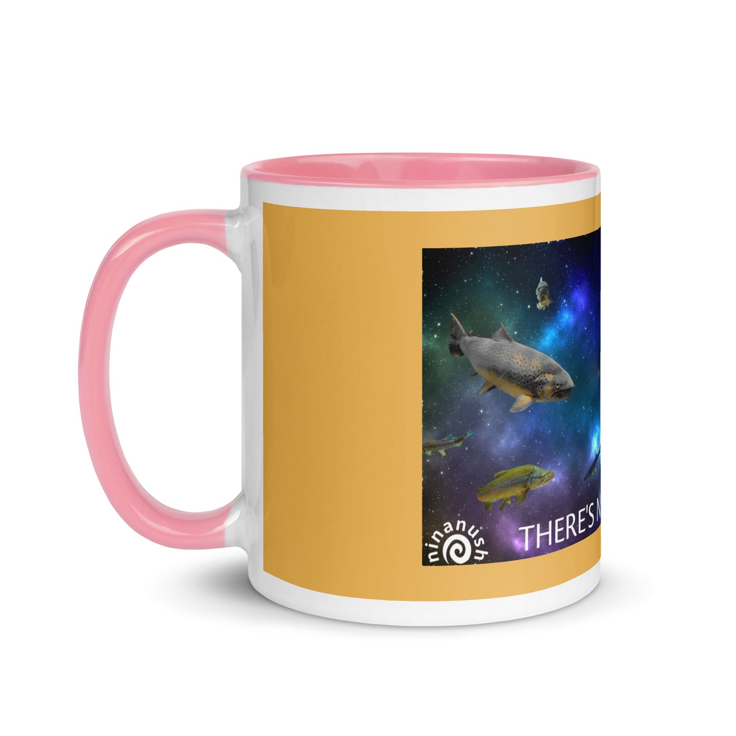 Add a little personality to your mug collection with this funky mug with an original design of trouterspace and the meaningful saying, "There's No Planet B". This unique ceramic mug comes in a variety of colors, the design is hand drawn by Nina and it's made just for you.