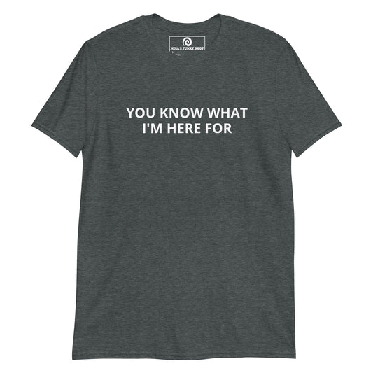 You Know What I'm Here For T-Shirt - ninanush