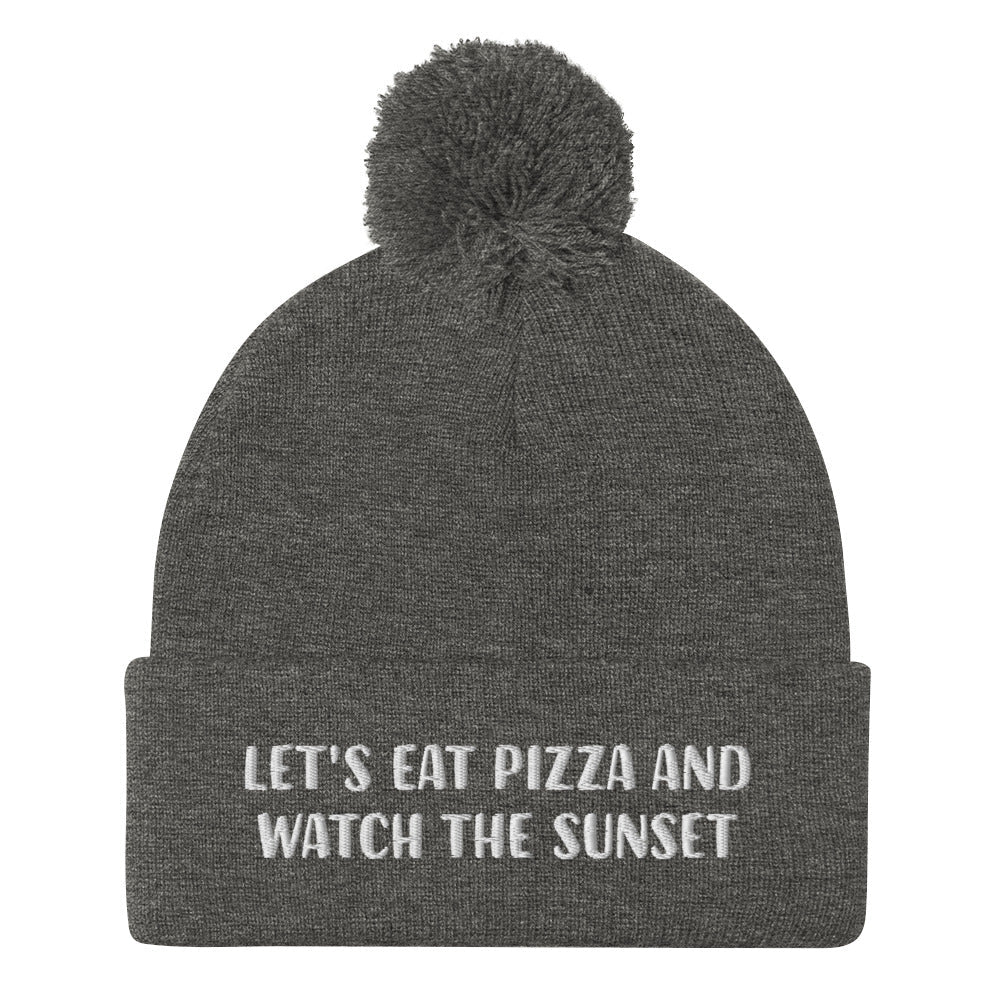 Let's Eat Pizza and Watch the Sunset Beanie - ninanush