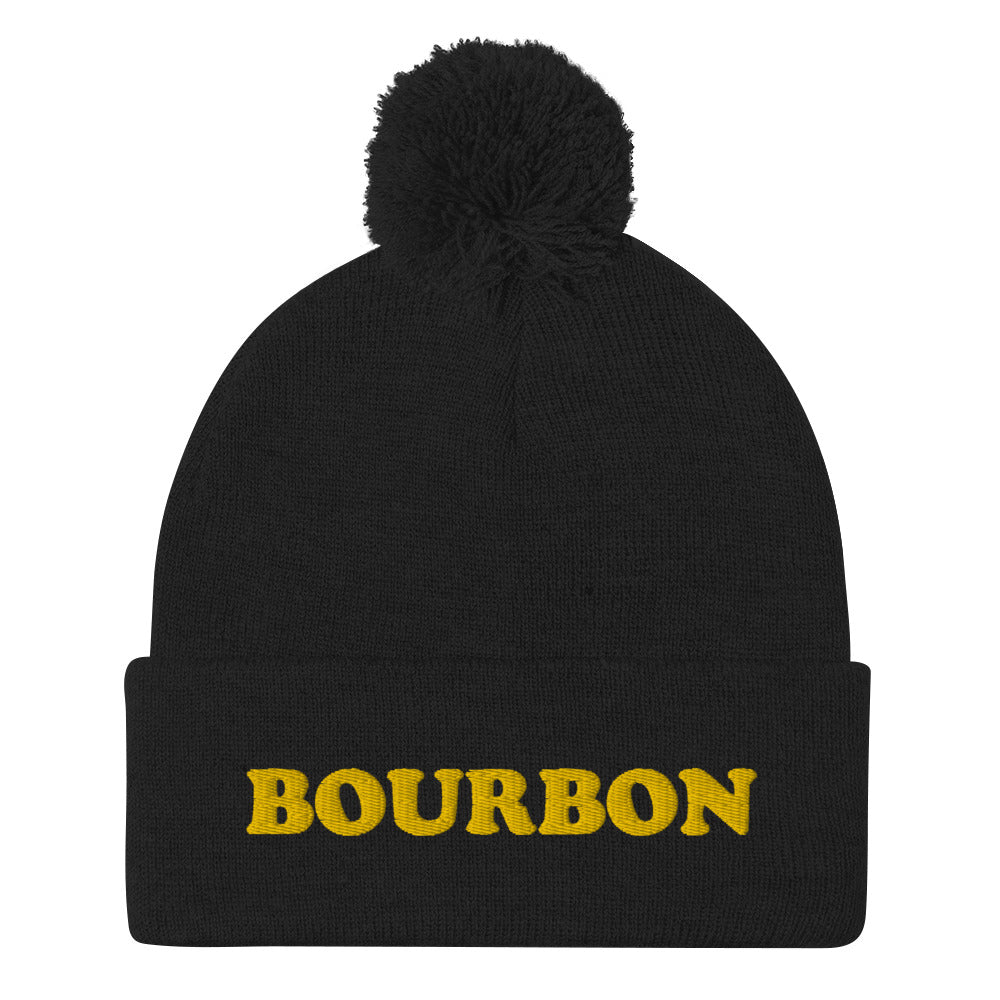 Black bourbon beanie - Drink bourbon in a cozy funny beanie made just for you. It's a unique, embroidered drinking beanie for bourbon enthusiasts. Wear this bourbon lover beanie on your drinking adventures, cozy on the couch, or give it as a funny gift for bourbon lovers. If you love bourbon, this funny bourbon beanie is just what you need.