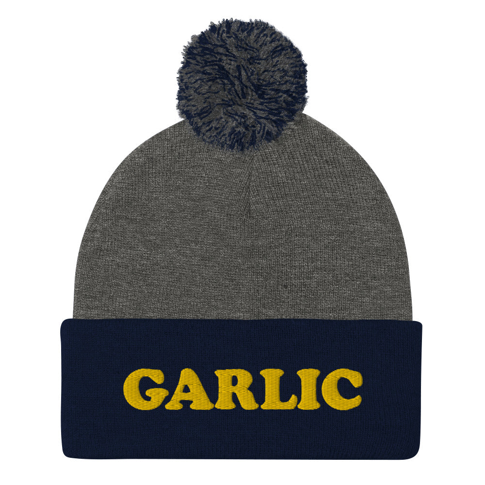 Garlic lover beanie! Share your love for garlic with the world. Let your hat do the talking. This is a hat for people that love food and love GARLIC. The funny foodie embroidery is unique and weird and a perfect gift for foodies. Shop more garlic hats, garlic beanies, eco friendly garlic tshirts and more!